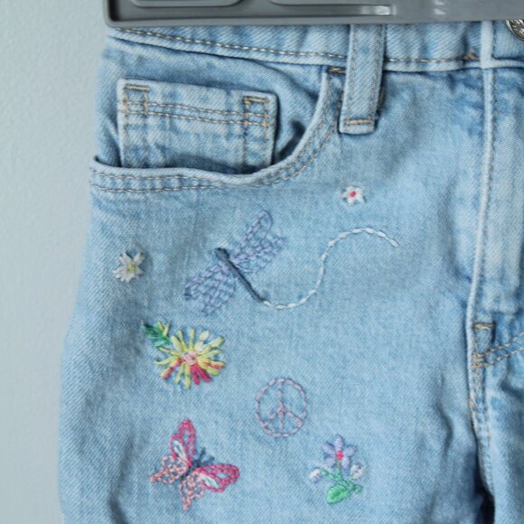 Gap Size 6 Gild Denim Shorts Embroidered - Picture 2 of 6